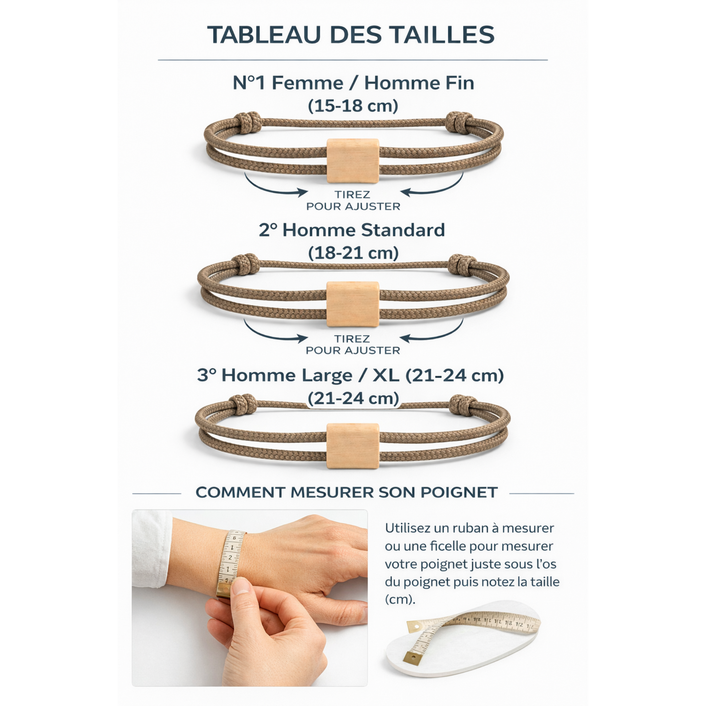 Couple Puzzle Bracelet for Men and Women, 4mm Cord, Engraved Wood, Made in France