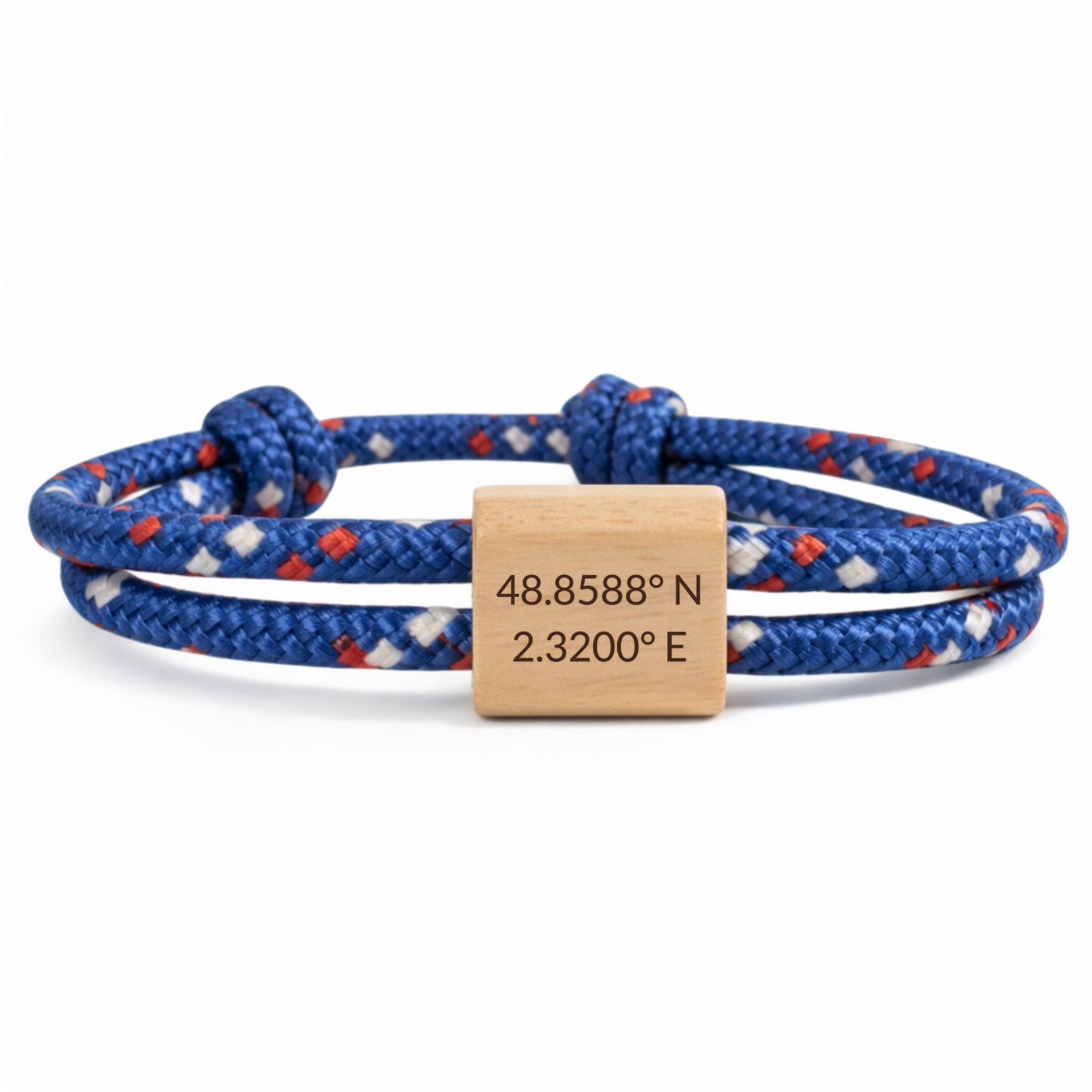 Armband mit personalisierten GPS-Koordinaten Treffpunkt