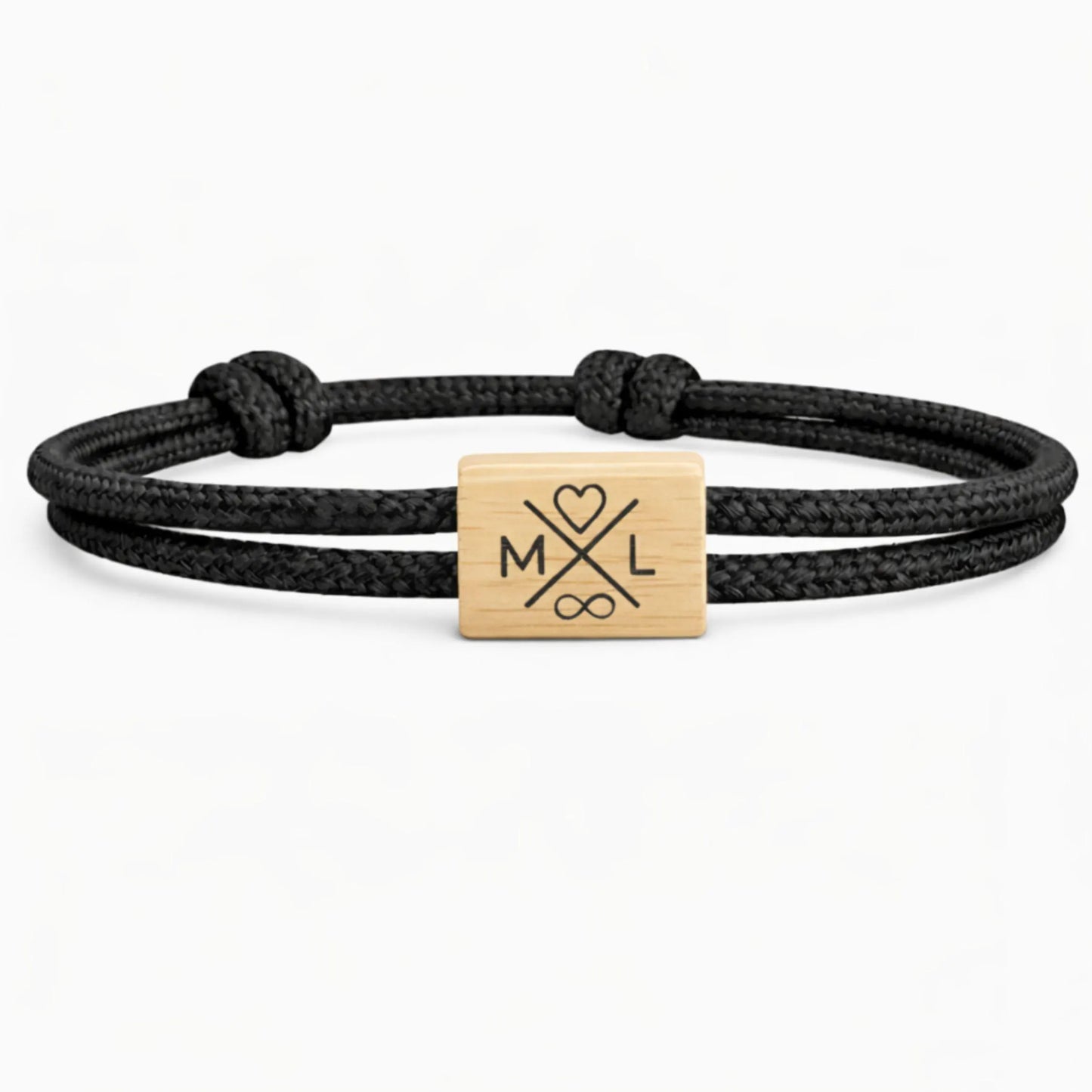 Personalisiertes Armband – Initialen & Kreuz-Icons – Geschenk für Paare