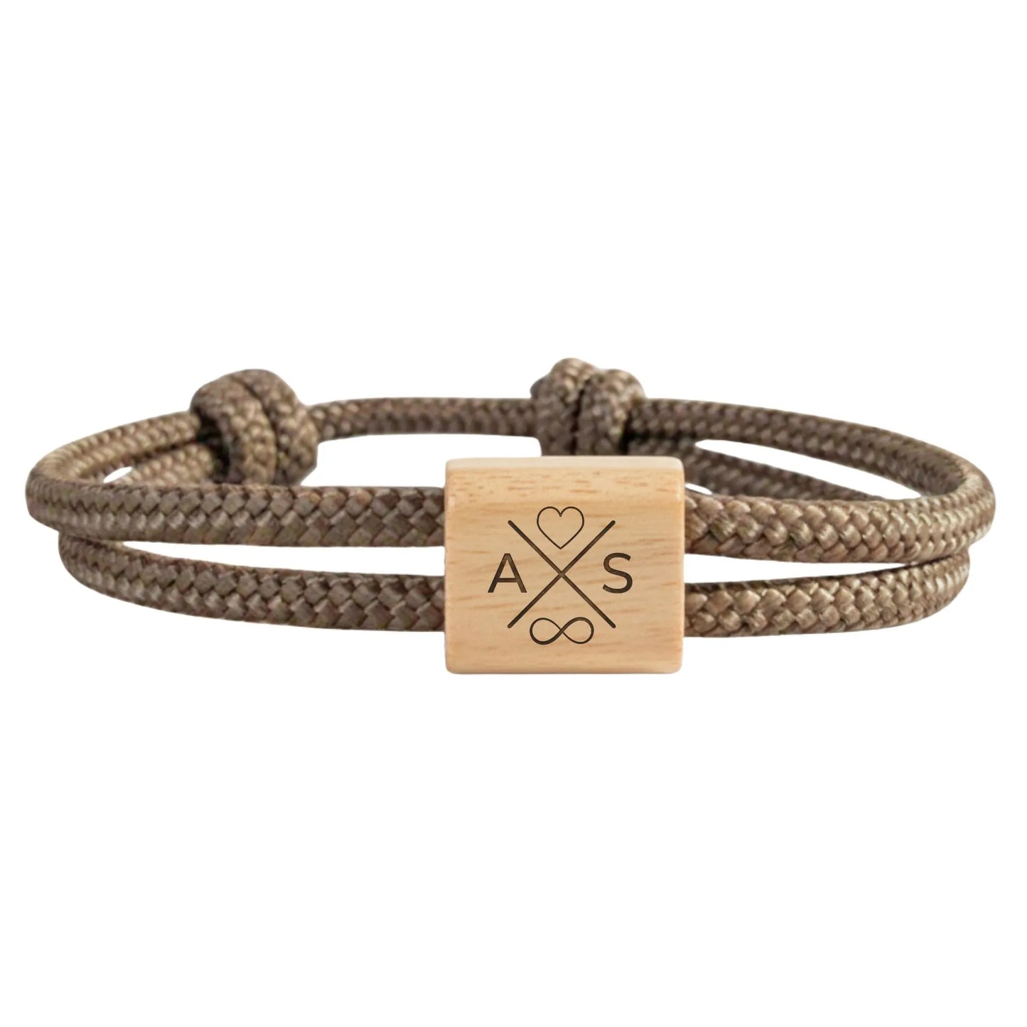 Personalisiertes Armband – Initialen & Kreuz-Icons – Geschenk für Paare