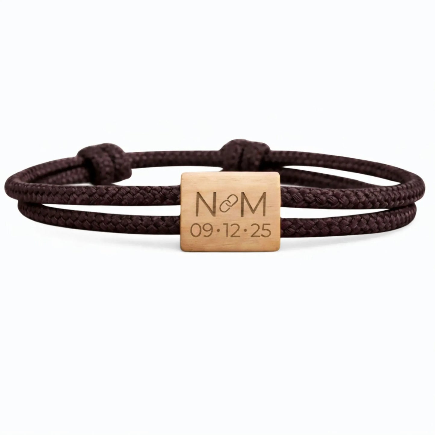 Personalisiertes Armband mit Initialen & Datum – Pärchenarmband